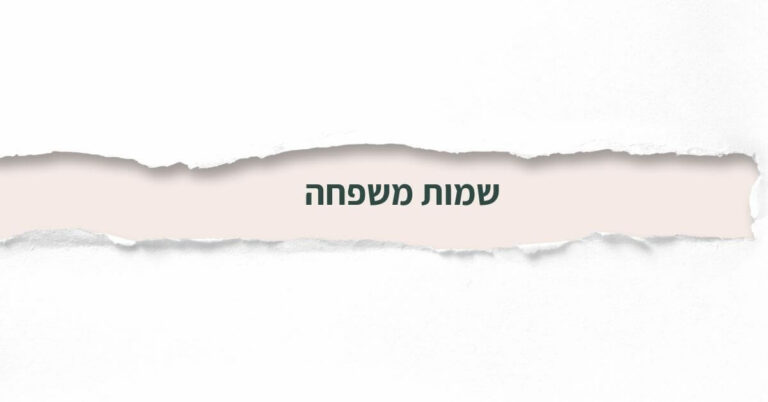 שמות משפחה